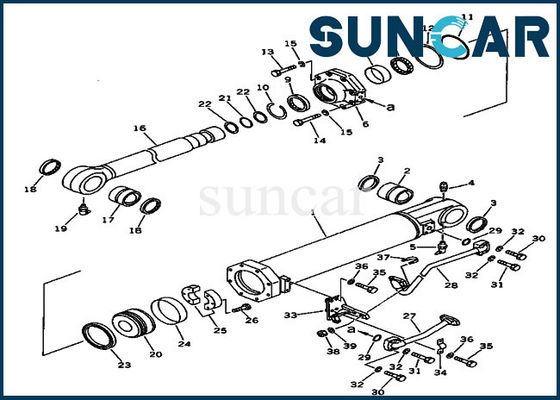 購入 耐久性を707-99-74100の小松のリッパーのシーリング キットの傾きシリンダー修理用キット online manufacture