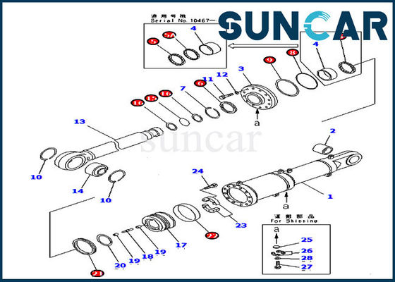購入 707-99-84040刃傾きのシールの修理用キットD475A-2 D475A-3小松L.H. Cylinder Serviceのキット online manufacture