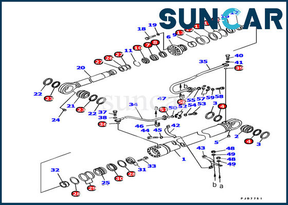 購入 707-99-78740 PC1250-8小松の掘削機内部修理オイル シールのキットのための小松ブーム シリンダー シールのキット online manufacture