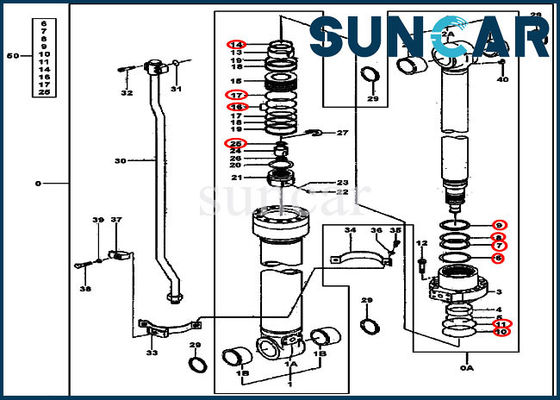 購入 4662880 アームシリンダーシールキット 鹿掘削機記録機200LC,270CLC,2554,2054,2154D online manufacture