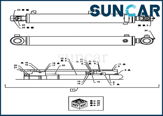購入 Boom Seal Kit PX01V00069R300 Cylinder Service Kit For Excavator CX36B Case Machinery online manufacture