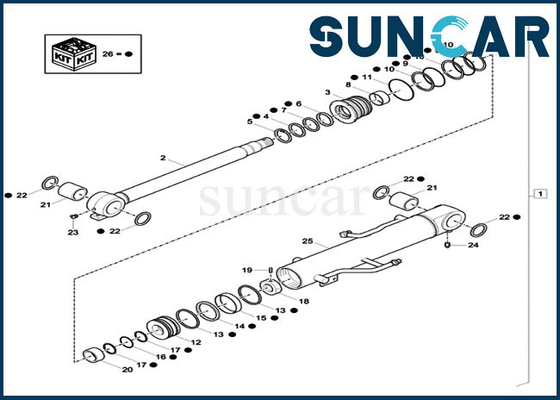 購入 XKCC-01437 XKCC01437ブームのシールのキット シリンダー シールの修理用キットは場合CX33C CX37Cの掘削機に合う online manufacture