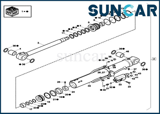 購入 XKCD-03336掘削機ブームのシールのキットXKCD03336の箱CX60C CX57Cシリンダー取り替えサービス キット online manufacture