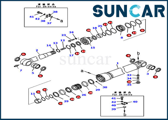 購入 KOMATAU 721-98-00690 PC210LC-11 PC200LC-8M0の内部の部品のための7219800690本の腕シリンダー シールの修理用キット online manufacture