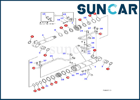 購入 小松PC228USLC-1 PC228USLC-2の掘削機のための707-98-46220のブーム シリンダー シーリング キット適合 online manufacture