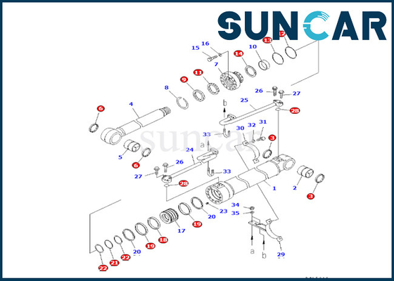 購入 PC228USLC-3S PC228US-3-AA小松707-99-47780のブーム シリンダー シールのキットの油圧取り替えのキット online manufacture