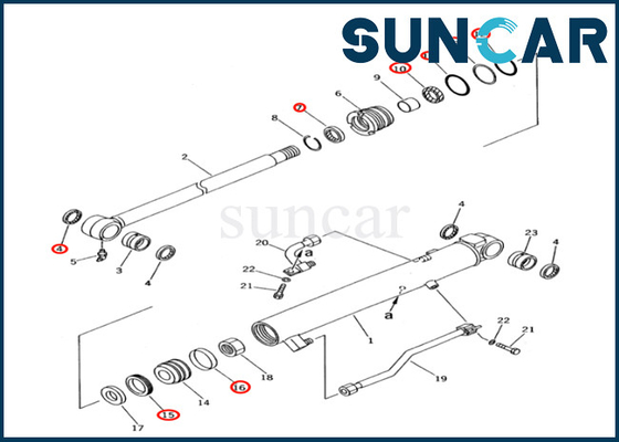購入 707-98-12400 PC28UD-2 PC28UG-2 PC28UU-2のための7079812400の小松のバケツ シリンダー シーリング キット online manufacture