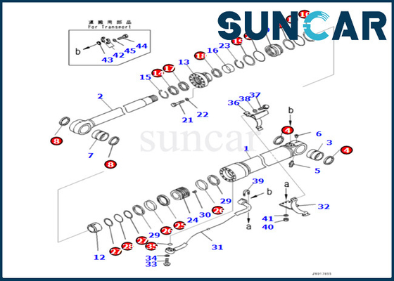 購入 PC360LC-10 PC360NLC-10ブーム シリンダー サービス キットのためのブーム シリンダー シールのキット707-99-59141 7079959141小松 online manufacture