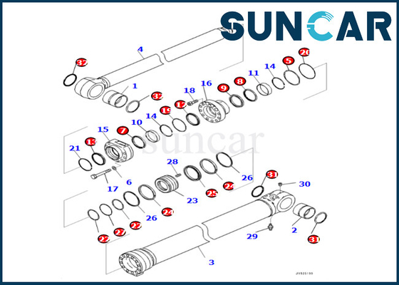 購入 ブーム シリンダー シーリング キット小松7219802600 PC360LCI-11 PC390LCI-11のための721-98-02600 online manufacture