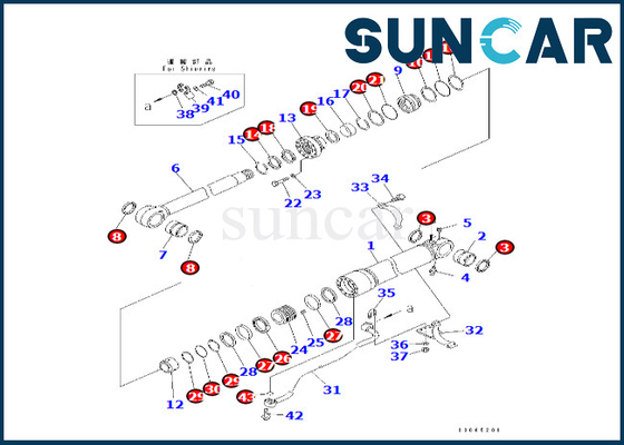 購入 小松7079967870 707-99-67870ブーム シリンダー修理シールのキットはPC400LC-8 PC400-8 PC400-8Rに合う online manufacture