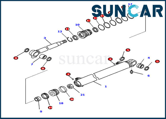 購入 PC35MR-5 PC35MR-3 707-98-26070ブーム シリンダー シールの修理用キットの小松の密封のキット online manufacture