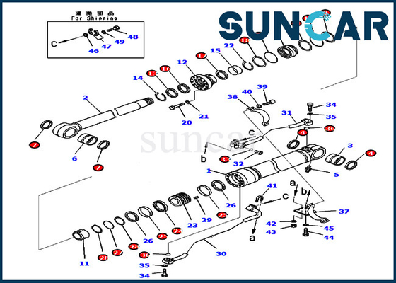 購入 PC400-8 PC400LC-8小松は707-99-67091 7079967091のブーム サービス キット耐久性シリンダー オイル シールのキットを online manufacture