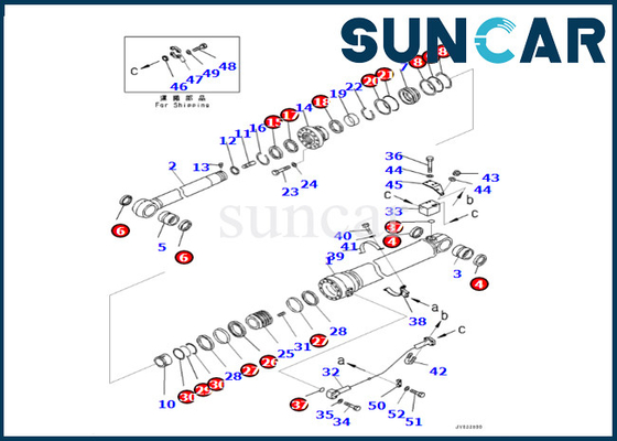 購入 小松707-99-76190 PC400LCSE-8R PC500LC-8R PC500LC-8のための7079976190本の腕シリンダー シールのキット online manufacture