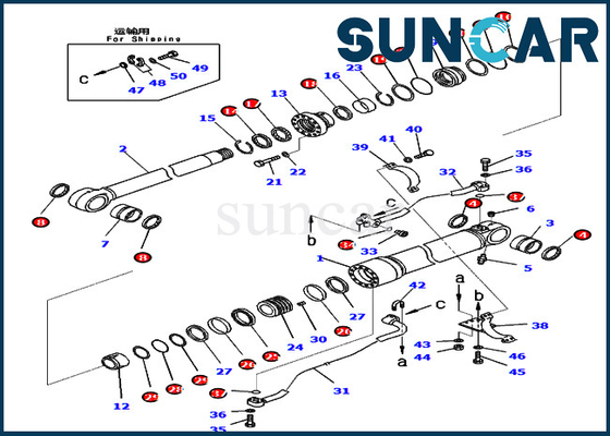 購入 取り替えシリンダー キットは707-99-67481 7079967481のブームのシールのキット小松PC450-8 PC460LC-8 PC430-8に合う online manufacture