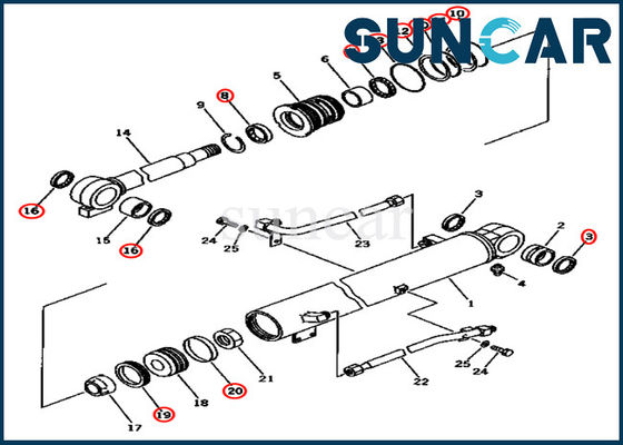 購入 707-98-34140 ブームシリンダー修理シールキット 7079834140 モデルPC45-1 PC50UG-2 コマツー online manufacture