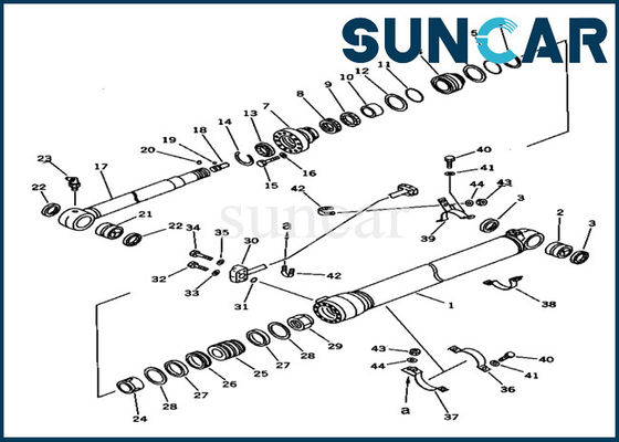 707-99-46200腕シリンダー シールのキットは小松PC150-5の掘削機の部品のSuncarの修理用キットに合う