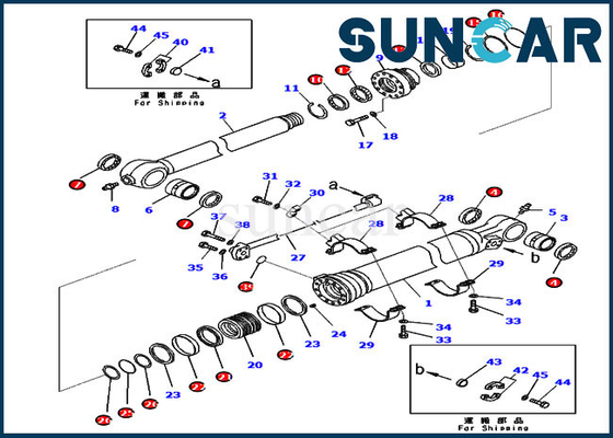 721-98-00710小松PC210-11 PC228USLC-11油圧補修部品のためのシールのキットのバケツ シリンダー