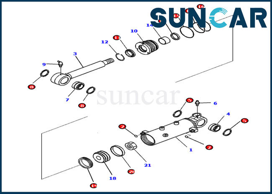 707-98-22930ブレード シリンダのシールのキット サービス キットの部品適合小松PC30MR-3 PC30MR-5 PC27MR-3