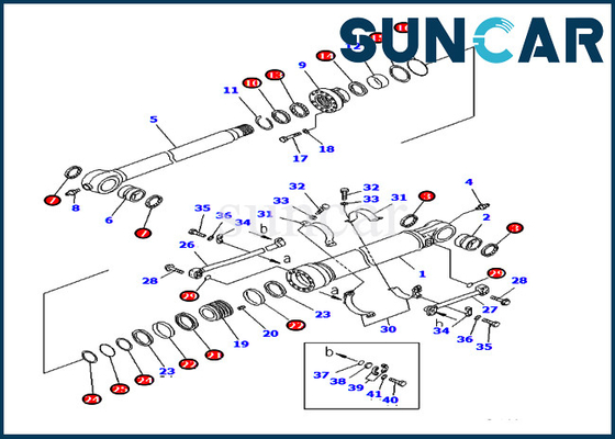 707-99-67315 7079967315のバケツ シリンダー シールのキットは小松PC400LC-7 PC400-6C PC400-7サービス キットに合う